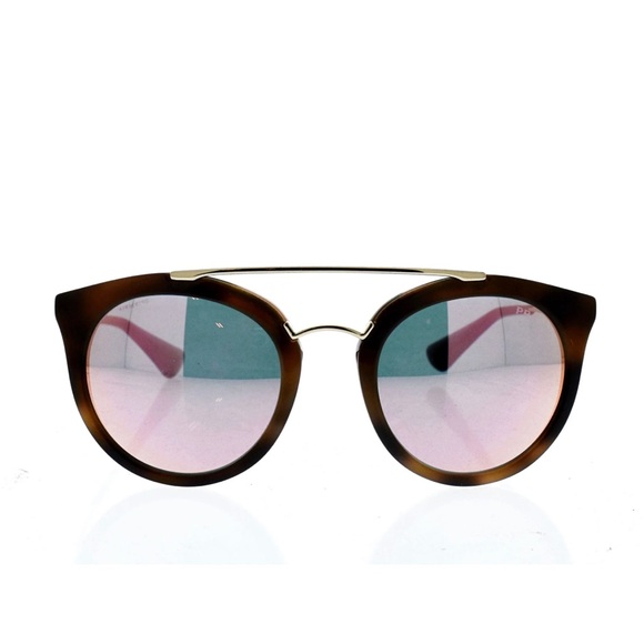 Authentic PRADA Sunglasses SPR 23S USG-5L2 Brown Frame / Mirrored Lens. Unisex. - Picture 7 of 7